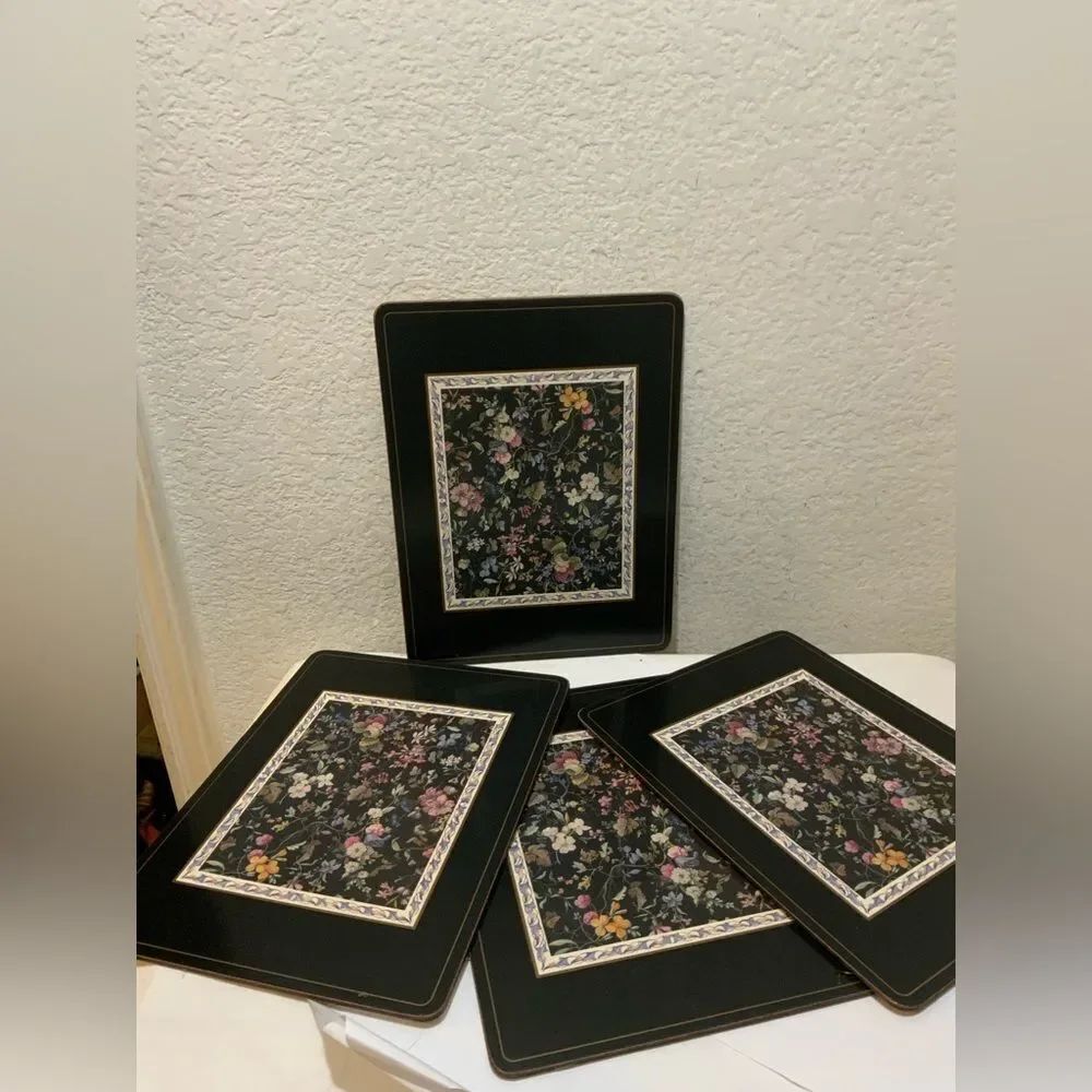 VTG Pimpernel Floral PLACEMATS SET of 4 Floral English Garden Made in England